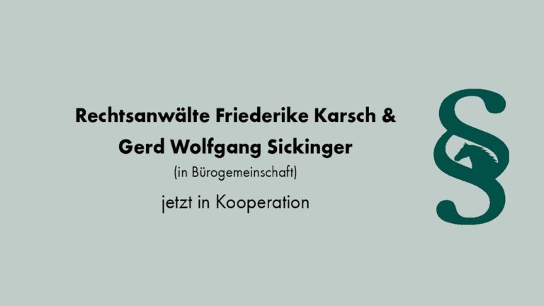 RA Karsch und Sickinger in Kooperation